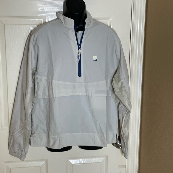 solumbra Other - NWT Solumbra Jacket Large Ivory 1/4 Zip Windbreaker Coat Vented Vintage USA